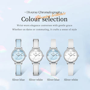 New 5656 Original Quartz Watches for Women Steel Strap Leather Belt Rhombus <b>Mirror</b> Fashion Elegant Wrist Watches - Product Image 6