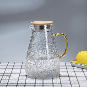 Botella de agua de vidrio resistente a altas temperaturas para uso doméstico, juego de botellas para jugo resistentes al calor. - Product Image 4