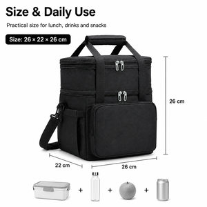 <span class=keywords><strong>Bolsa</strong></span> Térmica para Almuerzo con Logotipo Personalizado, Impermeable, Aislada, <span class=keywords><strong>de</strong></span> Doble Capa, para el Trabajo, la Escuela, Picnic, Campamento - Product Image 3