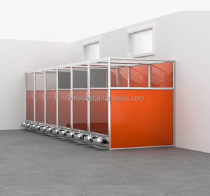 Custom Dog Boarding modulare a piedi in canile corre in acciaio inox canili con porta in vetro e pannelli HDPE - Product Image 2