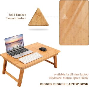Grande computer portatile vassoio tavolo di bambù piano tavolo vassoio <span class=keywords><strong>da</strong></span> letto tavolo pieghevole e regolabile <span class=keywords><strong>imparare</strong></span> a scrivere il servizio di colazione - Product Image 3