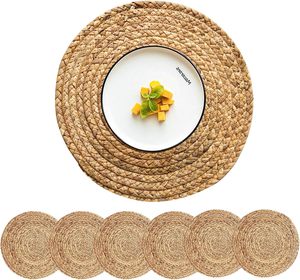 Bán Buôn Giá Rẻ Hộ Gia Đình Handmade Việt Nam Nước Hyacinth Dày Tự Nhiên Bảng Vòng Linen Dệt Mây Placemats - Product Image 2