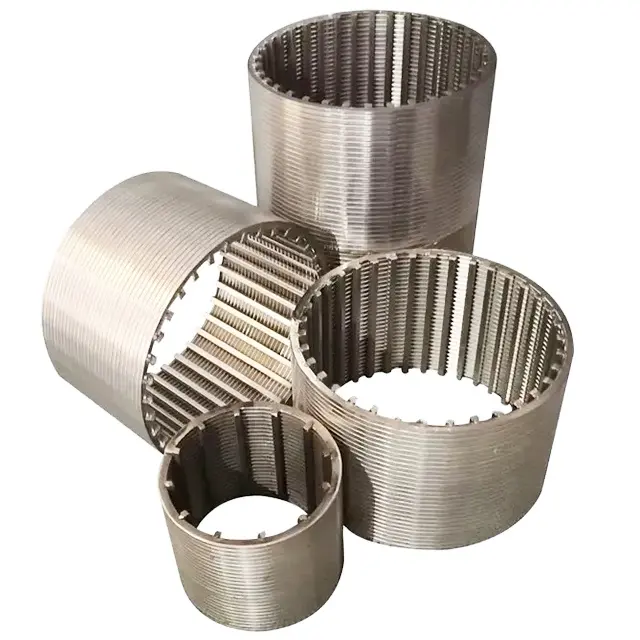 Stainless steel 304 316 johnson water well casing screen mesh pipe filter wedge wire screen strainer filter mesh coanda screen