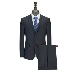 Odm Customized Men'S Business Suits Wedding Groomsmen Suits Wool Fabric 2 pcs Suit Men