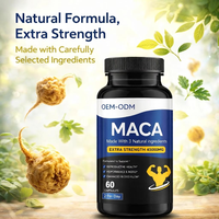 Capsules de racine de maca, complément alimentaire à base de plantes, poudre de racine de maca, soutien énergétique et vitalité, marque privée OEM ODM
