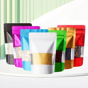 ถุงฟอยล์อลูมิเนียมสีสันสดใสสำหรับบรรจุภัณฑ์กาแฟแบบตั้งได้ ป้องกันความชื้น เหมาะสำหรับขนมขบเคี้ยวและผลไม้อบแห้ง - Product Image 1