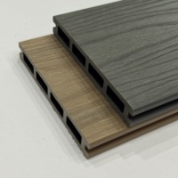 Tarima de WPC de Perfil Coreano, Madera Compuesta Antideslizante, Ecológica, Impermeable, para Piscina, Barbacoa, Jardín, Parque, Techo, Exteriores Públicos