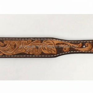 Suministro personalizado al por mayor de cinturón de herramientas de cuero occidental para hombres tallado a mano y costura de contraste cinturón de cuero con herramientas - Product Image 1