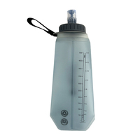 Bouteille d'eau souple en TPU écologique avec logo personnalisé, dégradé de couleurs, étanche, sans BPA, pour le camping, la randonnée et les aventures en plein air