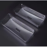 Boîte alimentaire carrée jetable en plastique transparent pour pain et gâteaux, emballage à clapet avec bouton-pression, personnalisable en gros