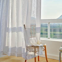 Rideau en voile moderne DaiRui, style jacquard, avec motif de feuilles, pour la décoration