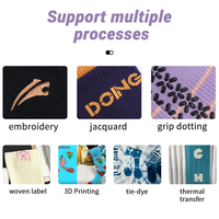 Chaussettes de yoga personnalisées pour femmes, antidérapantes, avec grip, chaussettes d'entraînement épaissies en tissu éponge, pour Pilates, fitness, sport, avec sangle de maintien, OEM