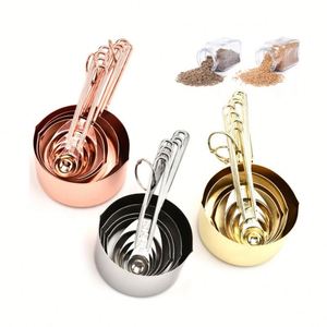 Số Lượng Lớn Nhỏ Smidgen Kim Loại Thép Không Gỉ Rắn Scoop Treo Đồng Rose Gold Vòng Hẹp Đo Ly Và Thìa - Product Image 1