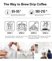 Machine d'emballage automatique pour sachets de café filtre à oreilles, pour le remplissage, la scellage, la découpe et la vente au détail individuelle de café en poudre à filtre.