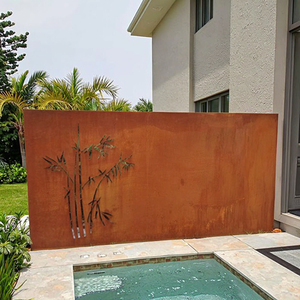 Panneau de clôture de jardin en acier Corten découpé au laser effet patine, <span class=keywords><strong>design</strong></span> rustique australien, treillis de pelouse, écrans d'intimité et séparateur autoportant - Product Image 6