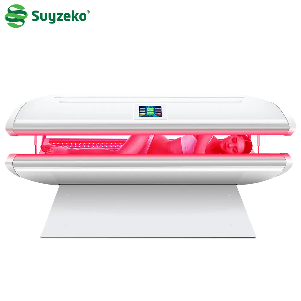 Suyzeko New technology 630nm 635nm 660nm 810nm Combination wavelength led infrared red light therapy bed Full Body for home use