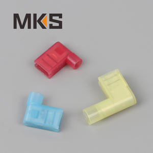 187250シリーズレッドブルーイエローナイロン完全絶縁真ちゅう90度右メスフラッグ形状スペードワイヤーディスコネクトコネクター - Product Image 5