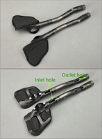 Stang Sepeda Road Bike Aero Bars, Stang Karbon untuk Sepeda Gunung, Stang MTB, Stang TT Aerobar Bullhorn