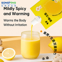 Jus concentré de gingembre jaune, boisson au citron, curcuma et cannelle pour réchauffer l'estomac, marque Songming, 100 ml, durée de conservation de 365 jours