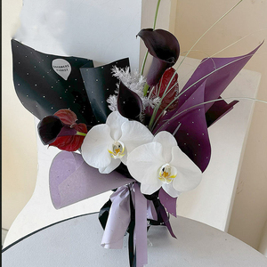 Luxury Bling Rhinestone Inlaid Floral <b>Wrapping</b> <b>Paper</b> Solid Color Smooth Surface Gift Bouquet Packaging <b>Paper</b> Phantom Series - Product Image 6