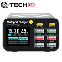 Nouveauté 2026 : Chargeur rapide Pd Qc 80w avec affichage numérique intelligent - Station de charge de bureau pour ordinateurs portables et appareils mobiles