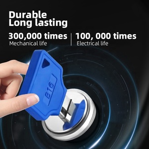 <strong>Push</strong> <strong>Button</strong> <strong>Key</strong> <strong>Switch</strong> Color Customized OEM BENLEE Metal Rotary Knob <strong>3</strong> Positions Knobs With <strong>Keys</strong> - Product Image 2