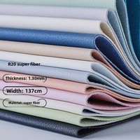 Tissu en cuir PU microfibre résistant à l'abrasion, épaisseur 498 deniers, texture veloutée 1.3, vente en gros, bagages petits blancs