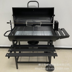 Bbq Grill Charcoal Outdoor Smoker 106x86x119cm With Rotisserie For 5 People - Product Image 1
