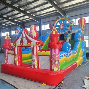 Castillo Inflable Beleqi con Tobogán, Combinación para <span class=keywords><strong>Alquiler</strong></span> Comercial, Cama Elástica para Fiestas Infantiles, con Soplador, PVC, 4m*7m - Product Image 2