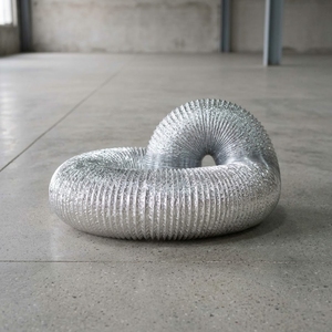 Tubo Flexible de Aluminio para Ventilación HVAC, Manguera de Extracción de Aire Redonda sin Aislamiento para Aire Acondicionado - Product Image 4
