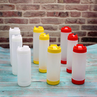 BPA-freie, umweltfreundliche, lebensmittelechte FIFO-Quetschflasche mit individuellem Logo, 16oz, aus PP, für Ketchup und Mayonnaise, auslaufsicher, für Restaurants und Hotels