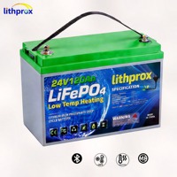 Batterie au phosphate de fer et de lithium de qualité A 24V 120AH 6000 cycles profonds pour stockage domestique avec BMS Bluetooth, borne M8, CE RoHS IP67, OEM ODM