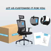 Chaise de bureau ergonomique réglable en tissu mesh noir - Chaise pivotante moderne, certification BIFMA, garantie de 2 ans, utilisation à domicile ou au bureau