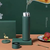 Bouteille d'eau en acier inoxydable isolée sous vide avec affichage LED de qualité supérieure avec infuseur à thé