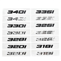 Applicable aux nouvelles BMW Série 3 320i 325i 328i 330i – Emblème de coffre arrière en ABS chromé noir 3D avec lettres et chiffres