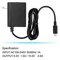 Chargeur 15V 2.6A / 5V 1.5A 39W compatible avec Nintendo Switch, prend en charge la charge sur station d'accueil