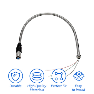 Ekipman, ev aletleri için paslanmaz çelik boru ile kalıplı kadın XS8JK-4P fiş 28AWG kablo - Product Image 2