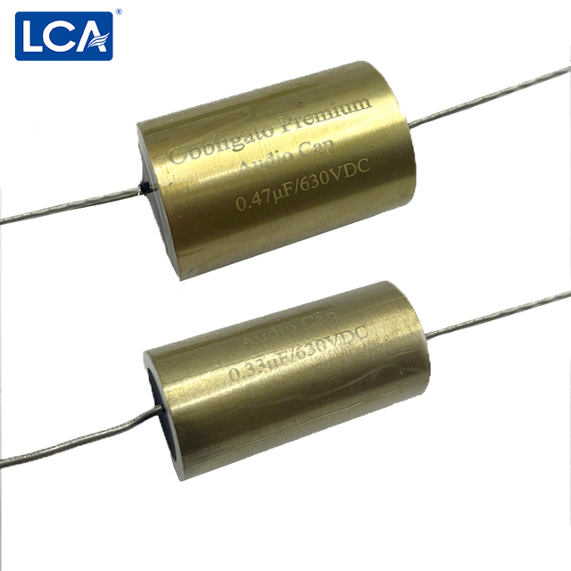 LCA Gold Premium Audio Film Oil Capacitor Polypropylene 0.047uF-100uF 250VDC/630VDC for Loudspeaker Applications