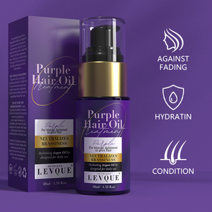 Private Label <span class=keywords><strong>viola</strong></span> biologico trattamento dei capelli <span class=keywords><strong>olio</strong></span> per biondo argento e capelli grigi Anti-ottone e brillantezza - Product Image 3