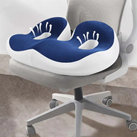 Coussin de siège en mousse à mémoire de forme amélioré avec base antidérapante, soulagement ergonomique de la douleur au coccyx pour la sciatique, le bureau, la voiture et le fauteuil roulant