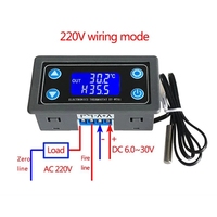 Contrôleur de température à affichage LED numérique régulateur de chauffage/refroidissement interrupteur de Thermostat XY-WT01