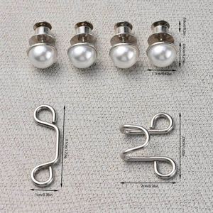 Clip de taille réglable avec bouton pression boucle de Style perle pour jean aiguille en métal accessoires de vêtements <span class=keywords><strong>couture</strong></span> - Product Image 6