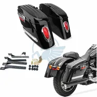 Bobber Chopper กระเป๋าอานม้ารถจักรยานยนต์,กันน้ำได้อเนกประสงค์สำหรับกระเป๋าเดินทางใบมีดพร้อมไฟท้าย LED
