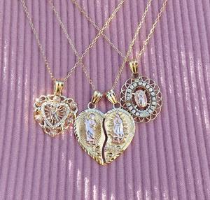 Collar con Colgante Religioso Ovalado <span class=keywords><strong>de</strong></span> <span class=keywords><strong>la</strong></span> <span class=keywords><strong>Virgen</strong></span> Marí<span class=keywords><strong>a</strong></span> <span class=keywords><strong>de</strong></span> <span class=keywords><strong>Guadalupe</strong></span> y Jesús, con Baño <span class=keywords><strong>de</strong></span> Tres Colores Personalizado - Product Image 6