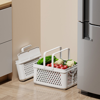 Étagère de rangement pour légumes de cuisine en plastique multicouche, panier de transport pliable et détachable