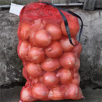 Ecologique d'oignon de maille avec cordon, nouveau design oignon sac filet pour l'emballage, 25kg oignon net sac en gros