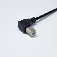 Câble d'extension court USB 2.0 Type B mâle vers Micro USB B mâle à double angle droit de 90 degrés, personnalisé en usine