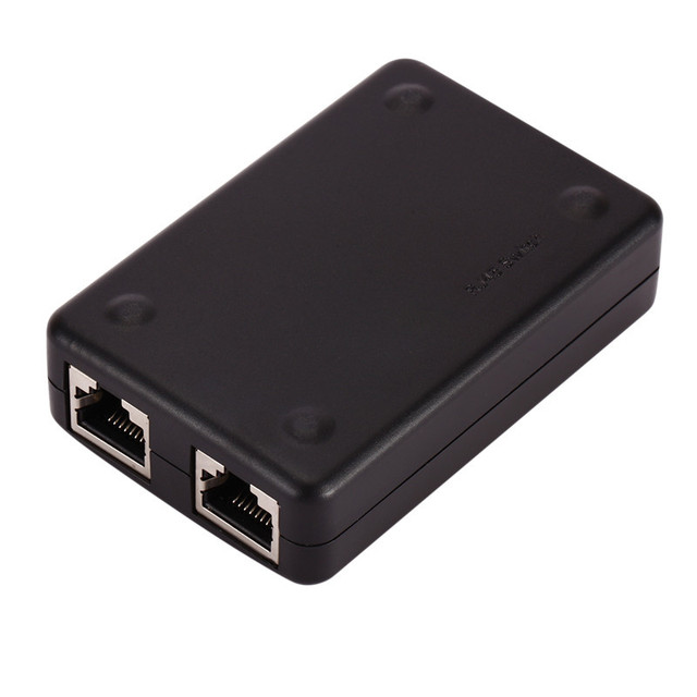 2 Ports Network Switch RJ45 Network Switch Box Computer Intranet Ethernet Network Splitter Converters