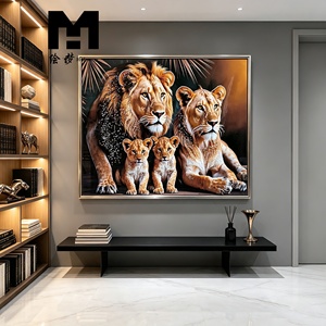 Pósteres Decorativos para el Hogar, Lienzo con Diseño <span class=keywords><strong>de</strong></span> León, Arte Moderno para Pared, Impresión en Lienzo <span class=keywords><strong>de</strong></span> Animales, Cuadro con Marco para Sala <span class=keywords><strong>de</strong></span> Estar - Product Image 2