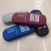 Étui à lunettes d'opticien givré Big E logo imprimé solide 4 couleurs lunettes de soleil optiques hommes boîte à lunettes